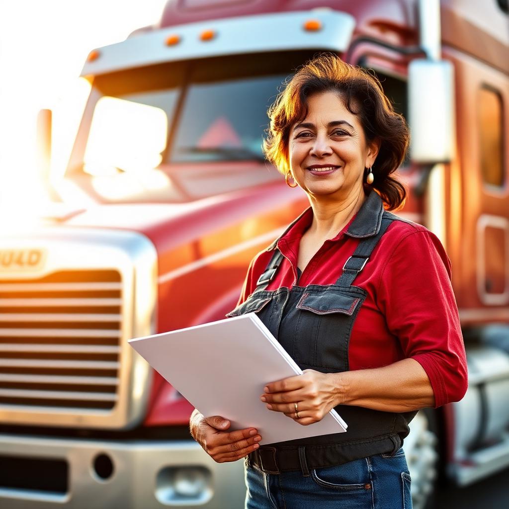 Woman working in CDL Driving